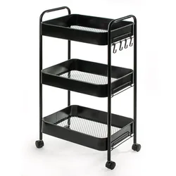 עגלת מטבח מתכת שירות 3 קומות