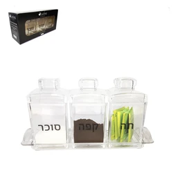 תה קפה סוכר עם מגש אקרילי.