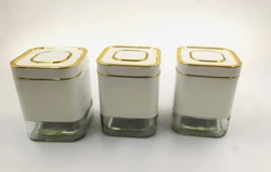 תה סוכר קפה לבן זהב מרובע