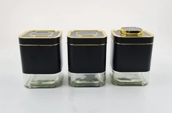 תה קפה סוכר שחור זהב מרובע