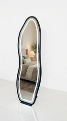 מראת גוף שחור כולל תאורה עיקפית