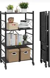 עגלת מתכת מתקפלת 4 קומות